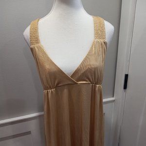 Tramp Y2K Gold Dress Size Medium